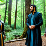 A diverse team of fantasy adventurers, composed of a stoic male tank in robust, modest plate armor, a serene female healer in flowing, appropriate robes, a focused male damage dealer in agile, professional leather attire, and an astute female support mage in elegant, fully clothed magical garments. They stand united in a mystical, ancient forest with sun-dappled trees, posed naturally with determined yet calm expressions, ready for a collaborative adventure. The scene emphasizes unity and strategic cooperation. Professional photography, high quality, perfect anatomy, correct proportions, well-formed hands, proper finger count, natural body proportions, safe for work, appropriate content, family-friendly, professional dress.