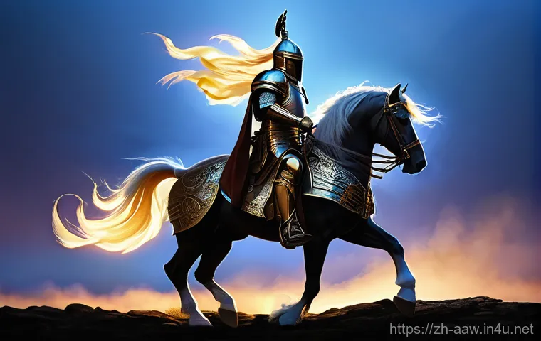 아키에이지 PvP 시즌 보상 - **Prompt:** A triumphant, gender-neutral fantasy warrior, adorned in elaborate, battle-hardened armo...