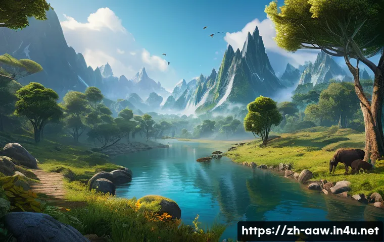 아키에이지 정기 업데이트 패치 - A breathtaking fantasy game landscape featuring multiple new map regions with diverse terrains inclu...