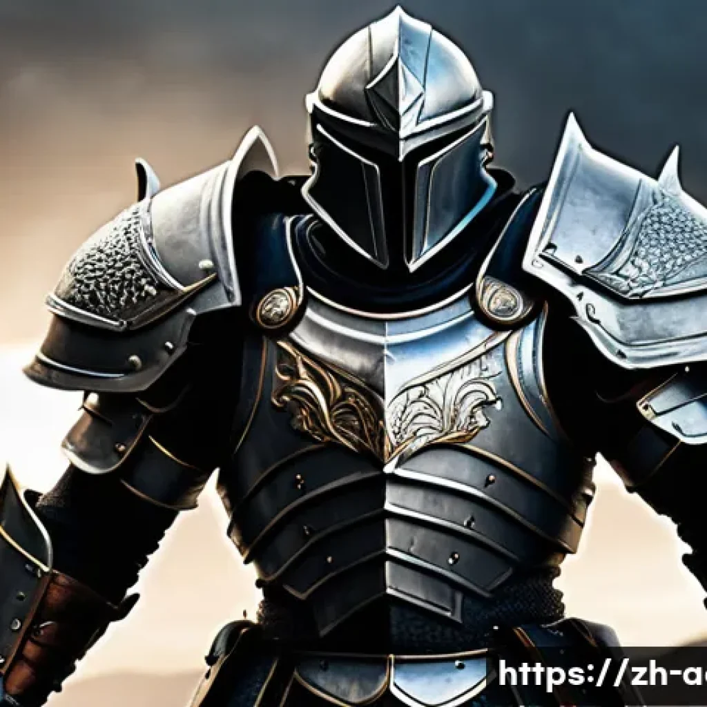 아키에이지 초보자 직업 추천 - A powerful warrior clad in heavy, intricately detailed armor with sturdy plating and reinforced gaun...