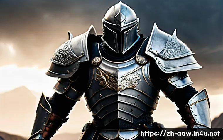 아키에이지 초보자 직업 추천 - A powerful warrior clad in heavy, intricately detailed armor with sturdy plating and reinforced gaun...