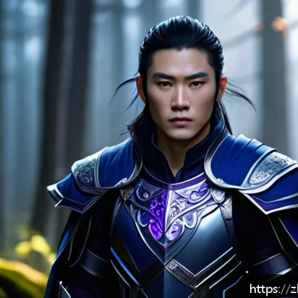 아키에이지 패션 아이템 수집 - A stylish fantasy warrior character wearing a balanced outfit that combines both practical armor and...