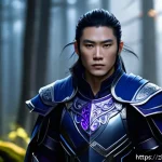 아키에이지 패션 아이템 수집 - A stylish fantasy warrior character wearing a balanced outfit that combines both practical armor and...